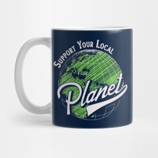 Support Your Local Planet Retro Mug